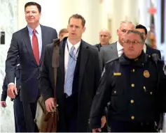  ??  ?? Comey (left) arrives to testify during a closed House Judiciary Committee meeting on Capitol Hill in Washington, DC. — AFP photo