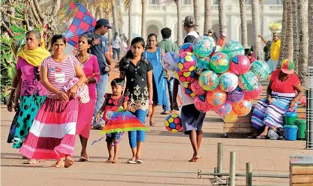 ??  ?? File picture of the Galle Face Green where a sizable number of FDI is coming in via the Colombo Port city and internatio­nal hotel chains.