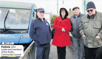  ??  ?? Furious John Leckie and members of the Shotts Community Council