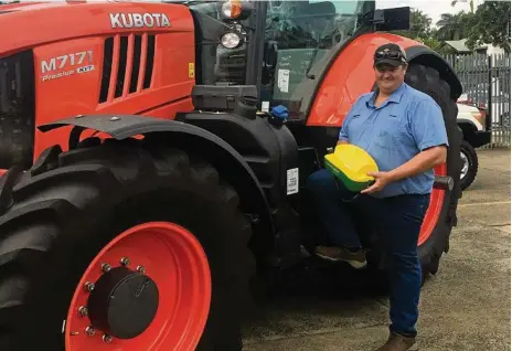  ?? PHOTO: CONTRIBUTE­D ?? CHANGING TIMES: Ongmac Trading tractor and machinery salesman Brendan Disson has seen an uptake in precision farming technology.