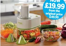  ??  ?? Create healthy dishes: Your fruit and veg spiraliser