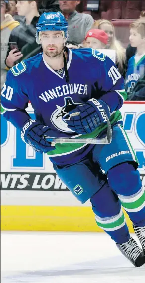  ?? — GETTY IMAGES FILES ?? Chris Higgins’ trade value has been hurt by injuries, his fairly big contract and the fact he is current playing in the American Hockey League. That means he’s likely to remain the property of the Canucks.