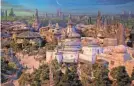  ?? DISNEYLAND RESORT ?? A model of Disney’s Star Wars: Galaxy’s Edge.