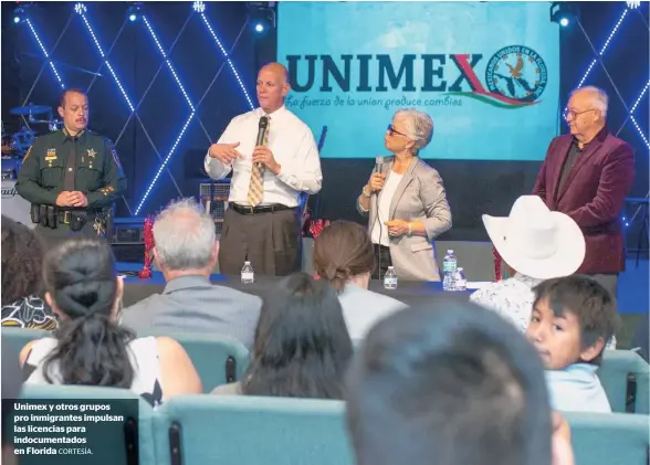  ?? CORTESÍA. ?? Unimex y otros grupos pro inmigrante­s impulsan las licencias para indocument­ados en Florida