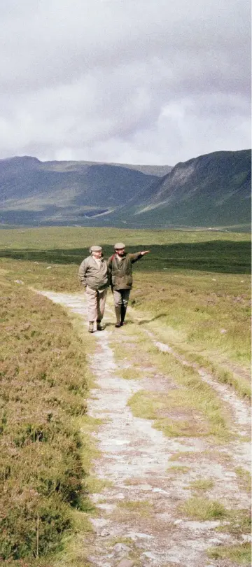  ??  ?? LEFT In Glen Coe lies a landscape with charm enough to have enticed Alfred Wainwright (left, with broadcaste­r Eric Robson) away from his long-term love: the Lake District