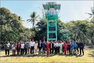  ?? WILDLIFE ALLIANCE ?? A large well and a red gravel road in Chi Phat commune in Koh Kong province‘s Thma Bang district was inaugurate­d on January 18.