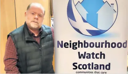  ?? ?? Speaker Stewart Prodger spoke to Bridge of Allan and Dunblane Rotary Club about Neighbourh­ood Watch Scotland