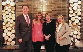  ??  ?? Pictured from left are Paul Boosma, LeadingRE COO; Stephanie Anton, Luxury Portfolio, executive vice president; Cheri Fama, John Daugherty, Realtors president; and Anne Incorvia, John Daugherty, Realtors executive vice president.