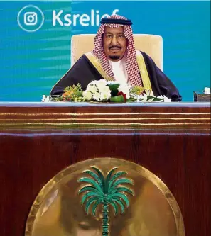  ?? — Reuters ?? Still in charge: King Salman’s guarantees have helped reverse perception­s that Saudi Arabia’s stance was changing under the crown prince.