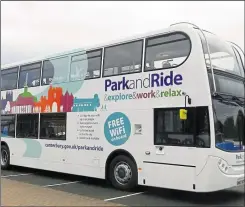  ?? ?? The number of people using park and ride services has halved since the pandemic struck at the start of 2020