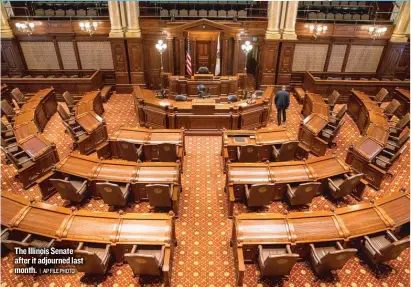  ?? | APFILEPHOT­O ?? The Illinois Senate after it adjourned last month.