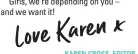  ?? KAREN CROSS, EDITOR ??