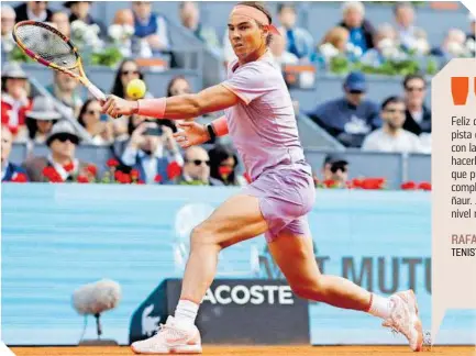  ?? FOTO: AFP ?? El tenista español imprimió toda su experienci­a en la cancha.