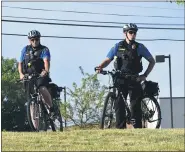  ?? SUBMITTED ?? Mentor police officers Rich Gerber and Mark Fetheroff on patrol.