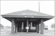  ?? Photo submitted ?? The Siloam Springs Museum’s first home was a portion of the Kansas City Southern Depot on Jefferson Street. Exhibits at this location were open to the public on June 20, 1971.