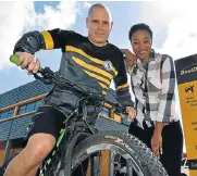  ?? Picture: EUGENE COETZEE ?? COUNTDOWN BEGINS: Gearing up are Continenta­l’s head of marketing and sales Southern Africa Ian Langlands and The Herald editor Nwabisa Makunga