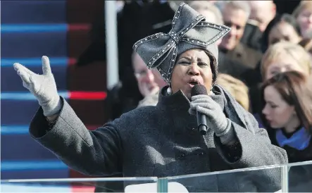  ?? PHOTOS: THE ASSOCIATED PRESS/FILES ?? In her apparel choices, the legendary Aretha Franklin announced to the world that she was worthy.