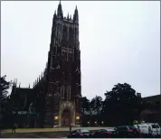  ?? JONATHAN DREW — THE ASSOCIATED PRESS ?? J. Samuel Hammond played the bells atop Duke Chapel in Durham, N.C. at the end of each academic day, marking the end of class for countless students over five decades.