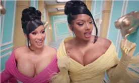  ??  ?? Cardi B and Megan Thee Stallion in the WAP video. Photograph: YouTube