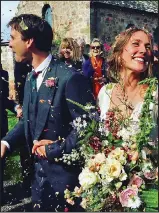  ??  ?? ‘Overjoyed’: The couple’s wedding