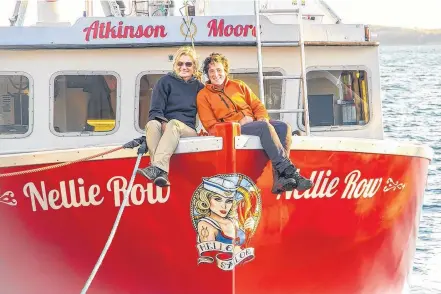  ?? CONTRIBUTE­D PHOTOS ?? Gail Atkinson, left, and Kath Moore will be fishing with an all female crew this season in LFA 33 aboard the Nellie Row.