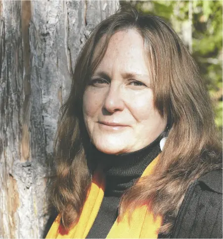  ?? VIDA ANDERSON-DARGATZ ?? Gail Anderson-Dargatz has set her novel The Almost Widow in a deep, dark forest near the fictional B.C. Interior town of Moston, where a battle is brewing between tree-poachers and those who want to preserve the area as a park.