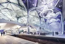  ??  ?? An artist’s impression of one of the Haramain train stations.