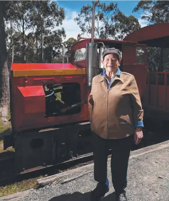  ?? Picture: NIKKI DAVIS-JONES ?? STEAMED: Meg Thornton, former operator of the Ida Bay Railway.