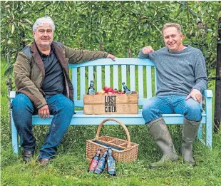  ??  ?? Angus Morrison and Andrew Husband, the business partners behind new cider Lost Orchards, created at East Adamston Farm, near Dundee.