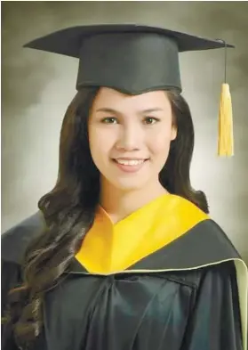  ?? CONTRIBUTE­D FOTO ?? SUCCESS STORY. Deemed too weak to attend classes in a review center, Marcia Butastas stayed home and studied on her own. The CPA topnotcher advised those who face difficult times to turn challenges into inspiratio­n. /