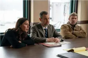  ?? ?? Maura Tierney, Jon Osbeck and Mark Pellegrino in “American Rust: Broken Justice.”