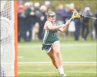  ?? Matthew Brown/Hearst Connecticu­t Media ?? Amelia Sheehan, a Sacred Heart senior, will play lacrosse at the University of North Carolina next season.