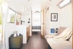  ?? ?? The interior of a refurbishe­d Airstream at AutoCamp in Falmouth, Massachuse­tts.