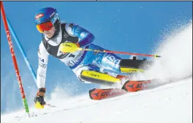  ?? Gabriele Facciotti The Associated Press ?? American Mikaela Shiffrin has 85 career World Cup victories, leaving her one shy of the all-time record held by Ingemar Stenmark.