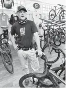  ?? AMY DAVIS/BALTIMORE SUN ?? Joe Traill, who has owned Joe’s Bike Shop in Mount Washington for 20 years, said he has seen sales surge during the coronaviru­s outbreak.