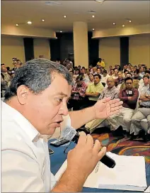  ?? FREDDY RODRÍGUEZ / EXPRESO ?? Jornada. El dirigente Abel Gómez encabezó la asamblea nacional.