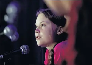  ?? PHOTO: REUTERS ?? Swedish climate activist Greta Thunberg speaks during the United Nations Climate Action Summit in New York earlier this week.