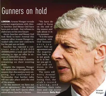  ??  ?? Arsene Wenger