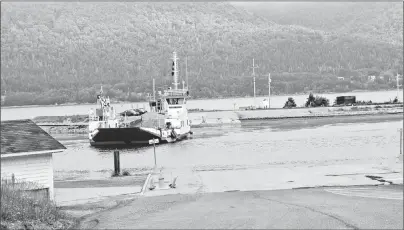  ?? CAPE BRETON POST PHOTO ?? The Englishtow­n ferry is shown crossing St. Anns Bay. The ferry has been out of service for months while slips in Englishtow­n and Jersey Cove were replaced.