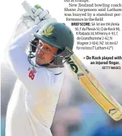  ?? GETTY IMAGES ?? De Kock played with an injured finger.