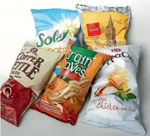  ??  ?? Novel flavours and shapes of ‘‘craft crisps’’ are driving Kiwis’ growing appetite for chips.