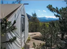  ?? ?? Backpackin­g to Yosemite’s High Sierra Camps takes glamping to a whole new level: comfortabl­e tent cabins, hot breakfast and dinner served by friendly staff.