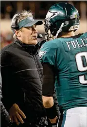  ?? ABBIE PARR / GETTY IMAGES ?? Coach Doug Pederson leads an Eagles squad that has tied a franchise record with 13 wins, earned the NFC’s No. 1 seed and is a win away from the Super Bowl.