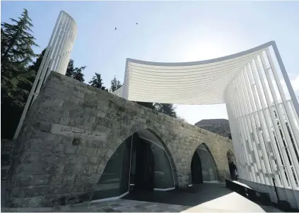  ?? Joseph Eid / AFP ?? The Amir Shakib Arslan mosque in Lebanon’s Chouf mountains is intended to make visitors reflect on religion and modernity.