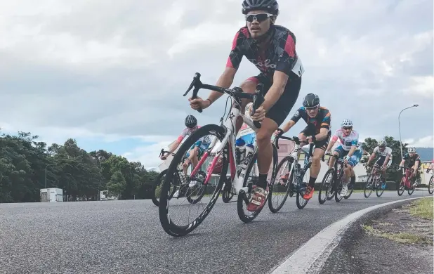  ?? Picture: Supplied ?? DREAM LOCATION: Ivan Cook, pictured leading the pack in the Cairns Cycling Club 2017 Summer Series, races semi-profession­ally in Europe.