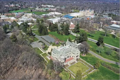  ?? Patrick Sikes / For Hearst Connecticu­t Media ?? A drone view over Fairfield University.