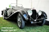  ??  ?? Uhlik-bodied Bugatti Type 54