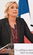  ?? FOTO: GUAY/AFP ?? Marine Le Pen weist über ihre Anwälte alle Vorwürfe gegen sich konsequent zurück.