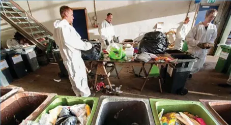  ?? FOTO: LARS PEDERSEN / AVFALL SØR ?? Bildet er fra Støleheia Avfallsanl­egg, der avfall fra 700 husstander i fjor ble sortert og kartlagt.
