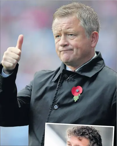  ??  ?? n RESPECT: Chris Wilder (above) will be an inspiratio­n for new Hayes & Yeading boss Mickey Lewis (right)